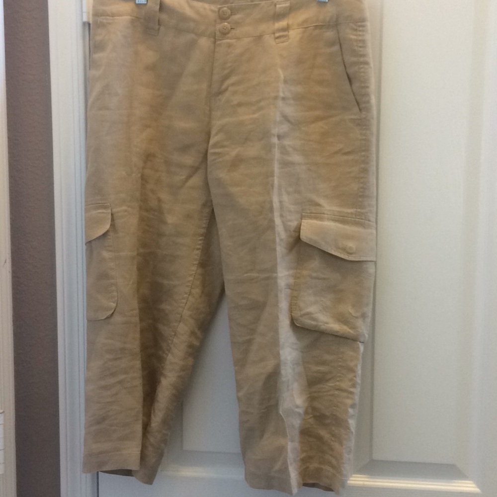 Coldwater Creek Tan Cargo Capris